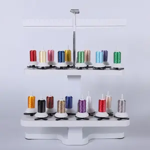 Embroidery creel 20 bobbin creel for sewing and quilting machine, tapered creel with adjustable height