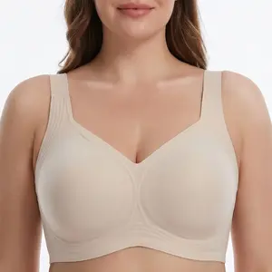 PoseFree Cooling Jelly Bra for Women Wireless Breathable Lightweight Supportive Bra with Fixed Cups Full Coverage Summer Comfort Bra