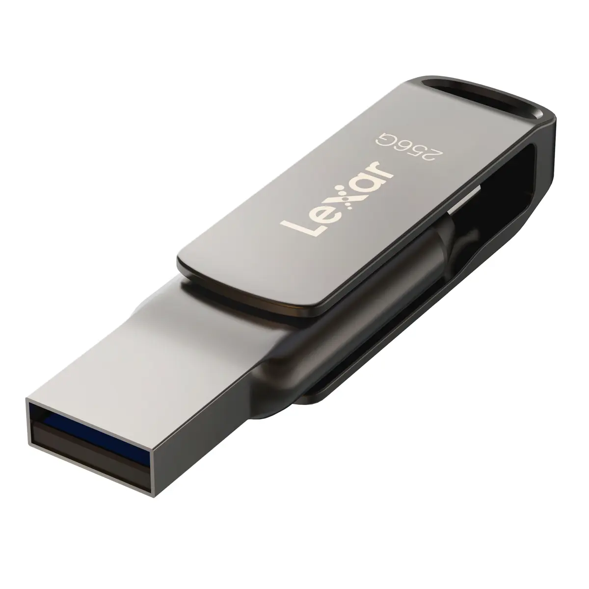 Lexar JumpDrive Dual Drive D400 256GB USB 3.1 Type-C Flash Drive, Silver