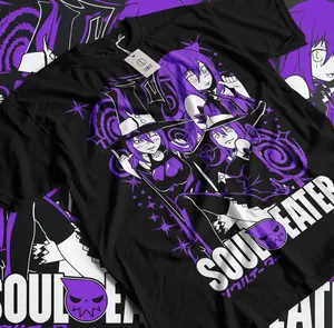 Soul Eater Death The Kid Shirt - Soul Eater Maka Albarn Shirt - Soul Eater Franken Stein - Anime Shirt - Anime Clothing