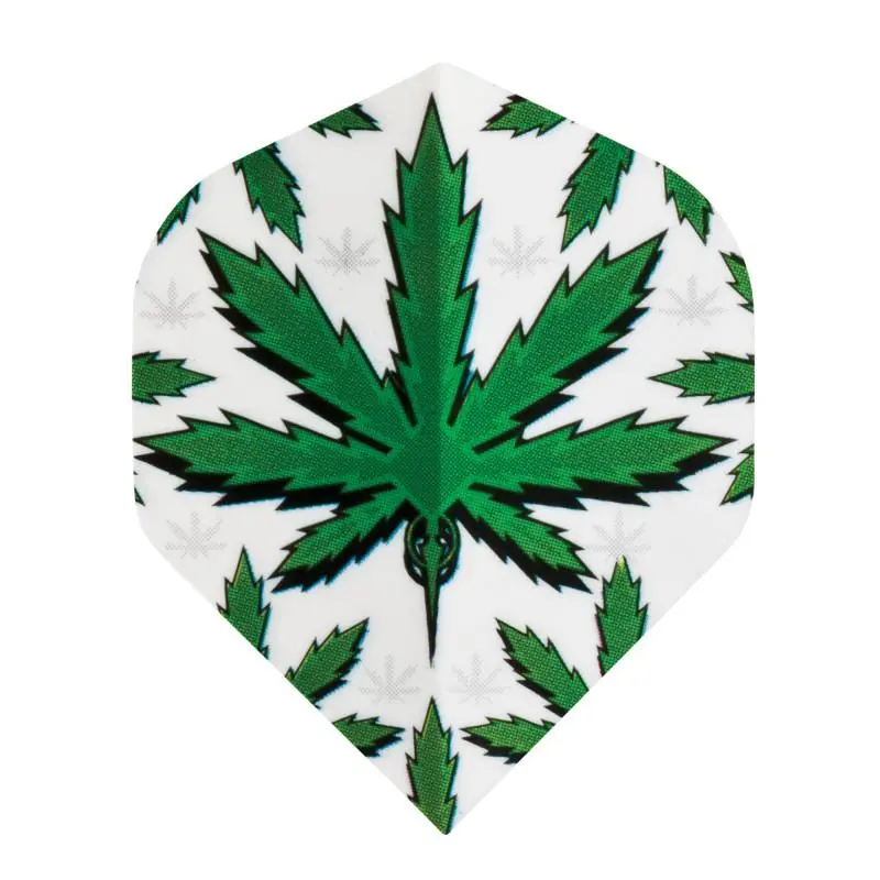 V-75 Standard Dart Flights with Royal Cannabis Pattern, 75 Micron Poly, Hard Flights for Maximum Control and Steady Improvement, Adults, Darting Game, New Flare To Darting Game
