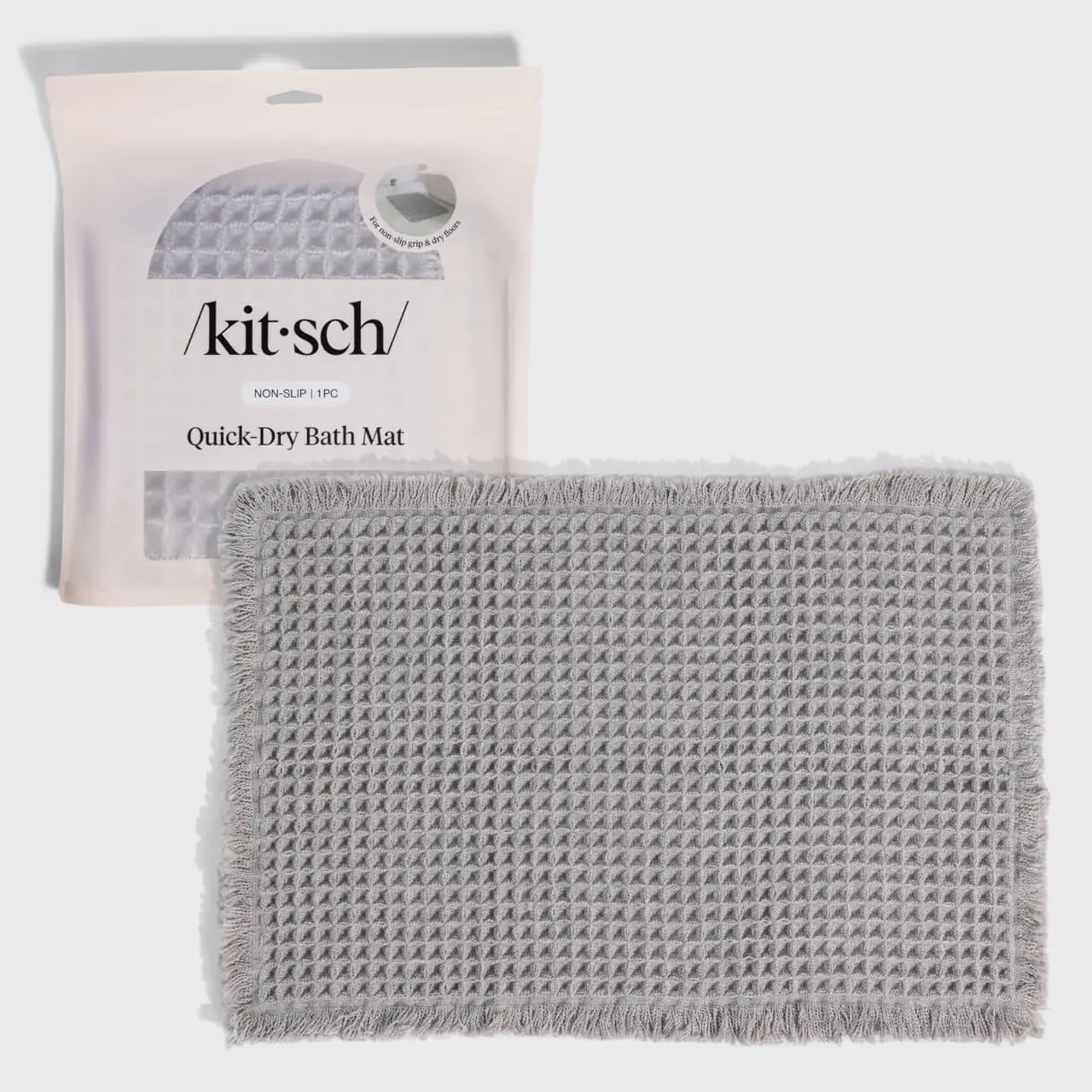 Gray Quick-Dry Bath Mat