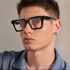 Oversized black retro round glasses - heavy full-frame non-prescription glasses, Y2K style non-prescription glasses, suitable for parties, school, daily wear - unisex teenage style (ideal gift)