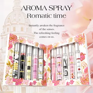 Limited Edition Summer Brazilian Perfume Spray Set,Elegant Perfume Mist, Floral & Fruity Scents, FragranceSprays, 10 Bottles, Natural Fresh Scent, ldeal for TravelHome, Office Use perfect birthday gift