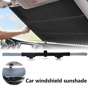 Automatic Retractable Car Sunshade, UV Protection Windshield Shade, Easy Installation Summer Car Accessory, Front Window Sunscreen, Uv Protective Sunshade, Sun Shade Cover, Windscreen Shade Cover