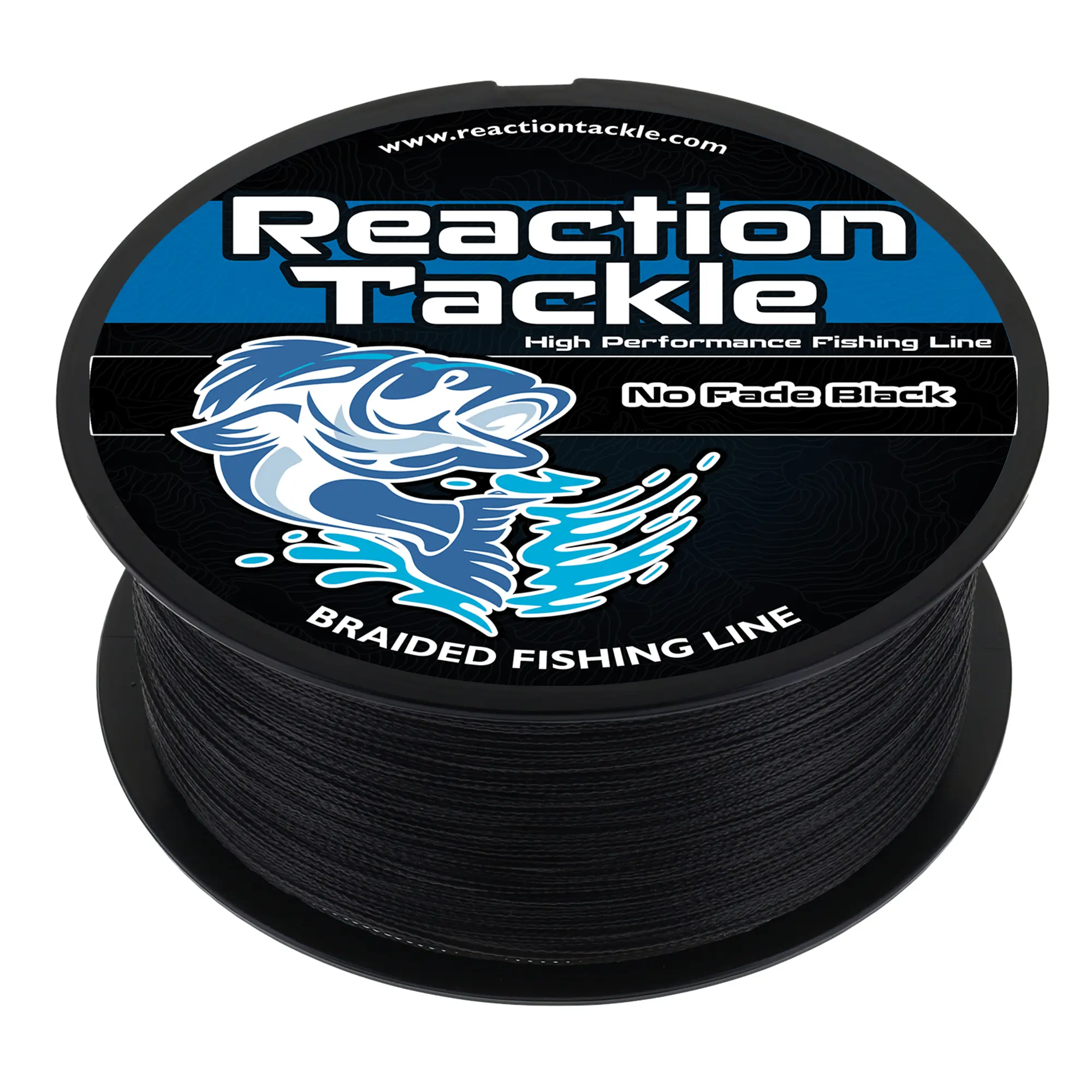 Reaction Tackle NO FADE Black 4 & 8 Strand Braided Fishing Line Reaction Tackle NO FADE Black 4 & 8 Strand Braided Fishing Line