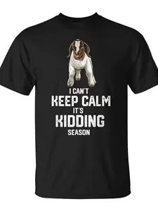 Unisex Boer Goat T-Shirt| Funny Christmas Novelty, Trendy Streetwear, Top Quality Comfortable Casual, Printed T-shirt, Pure 220G, Crew Neck, Regular Fit