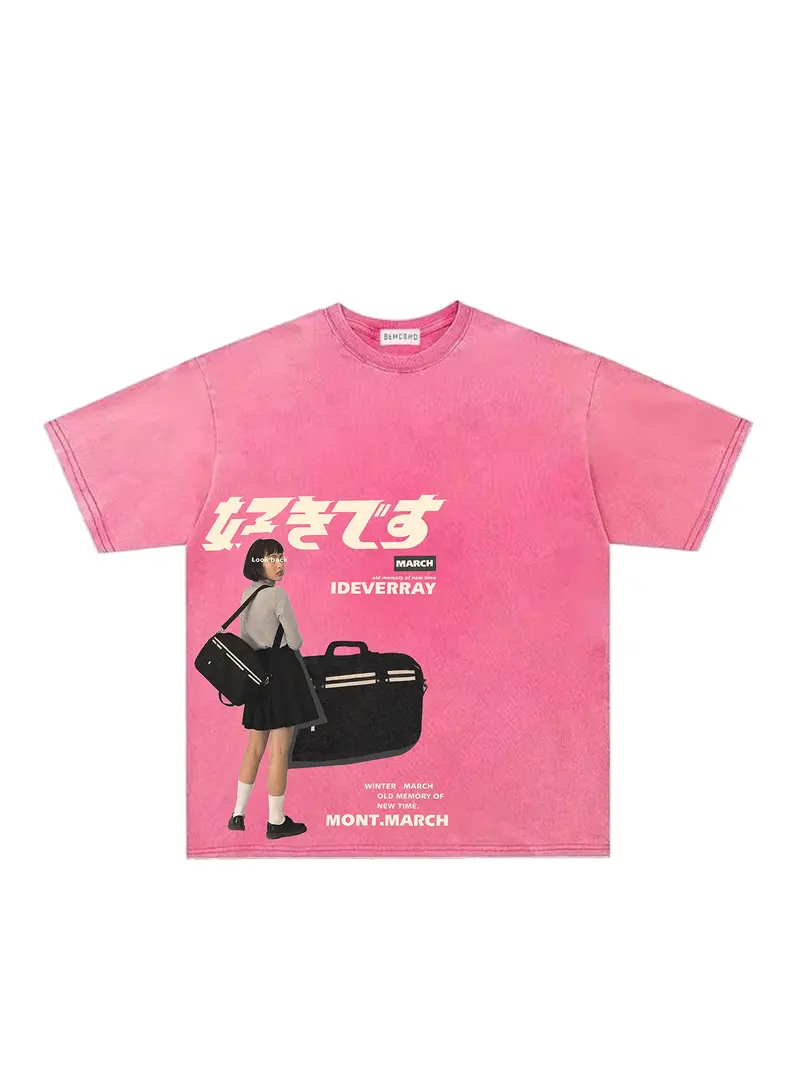 90s vintage graphic tees pink - TikTok Shop