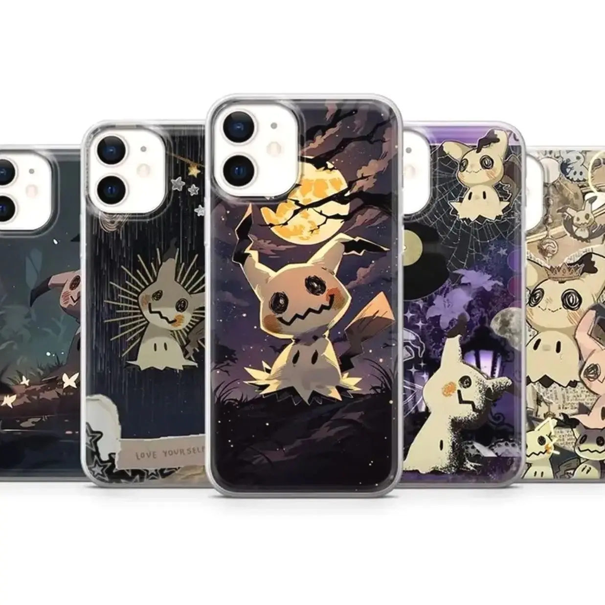 Mimikyu Inspired Phone Case Cover Compatible with iPhone X, 11, 12, 13, 14, 15, 16, 17 Plus Pro Promax & SS Galaxy S21-26 Series