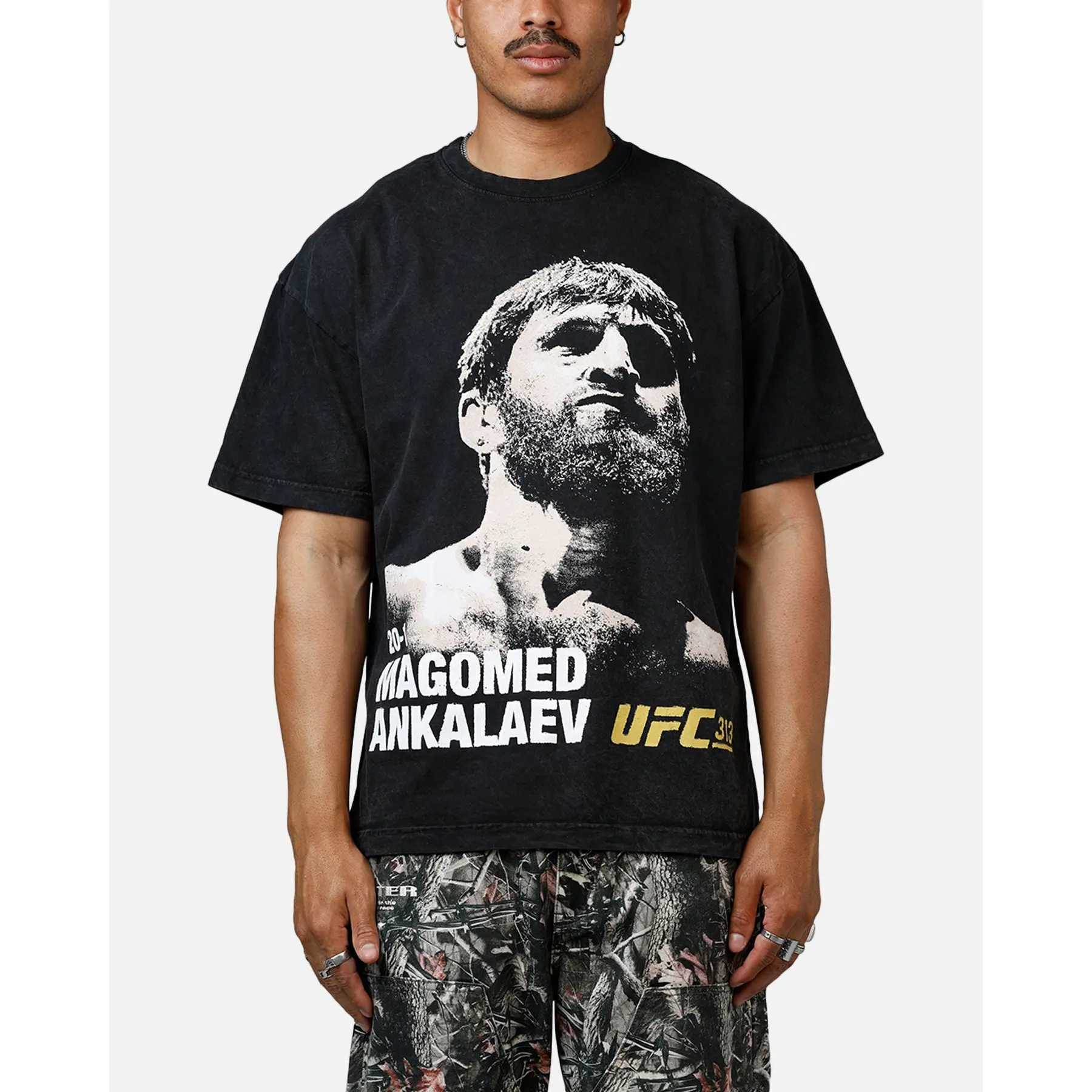 UFC By Culture Kings Magomed Ankalaev 313 T-Shirt Black Acidwash
