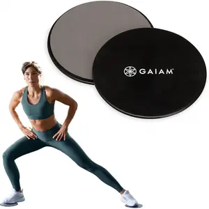 Core Sliding Discs - Dual Sided Workout Sliders for Carpet & Hardwood Floor - Home Ab Pads Exercise Equipment Fitness Sliders for Women and Men, Grey/Black
