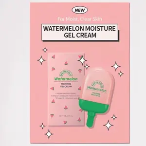 PATCH HOLIC watermelon moisture Gel Cream ,made in korea ,2.36 OZ(70ml) Moisturizer Skincare Hydrating Hyaluronic Hyaluronic Acid Skin Repair Hydrate Moisturizing Comfort body lotion