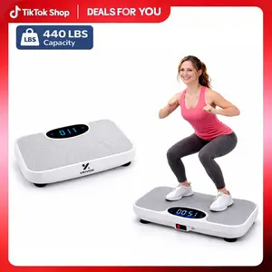 NEW VKIVOX Vibration Plate Exercise Platform for Home Workout, Bluetooth Control Fitness Equipment, 440 lbs Weight Capacity Home Gym Trainer