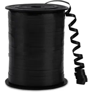 500 Yards Black Curling Ribbon for Gift Wrapping, Balloon String Ribbon for Craft Flower Bouquet Christmas Birthday Party Decoration