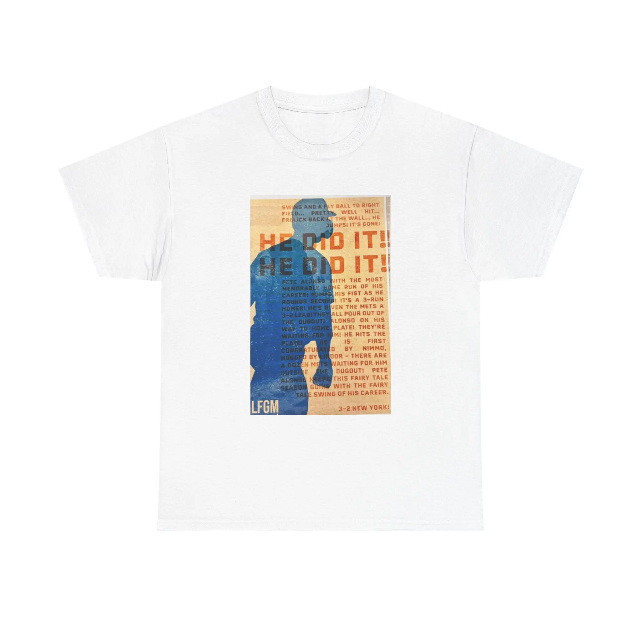 New York Mets - Pete Alonso - "He Did It!" Howie Rose T-shirt Casual Comfort Comfortable