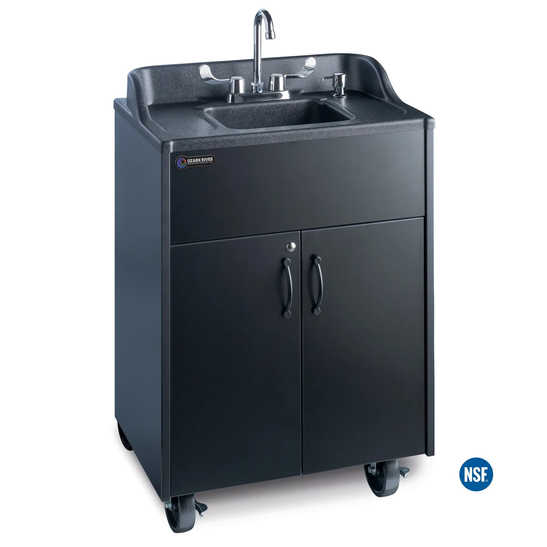 Portable Sink Premier Black - Handwashing Station - Sink For Washing Hands - With Hot And Cold Water With Water Tank