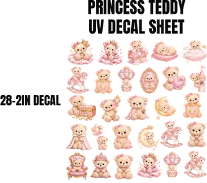 PRINCESS TEDDY UV DECAL SHEET