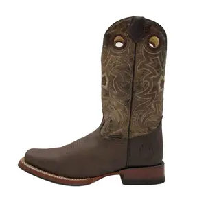Reyme Chocolate Brown Cowboy Boots-Square Toe