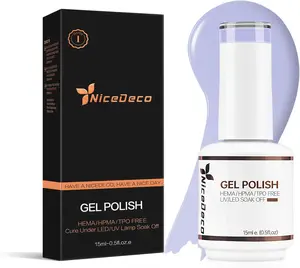 Nicedeco Gel Nail Polish, 15ml UV/LED Soak-Off Gel Polish Nail Art Manicure Pedicure, Salon & Home Use - Long Lasting & Easy to Apply 258 Gel Extension Nail Gel Remover
