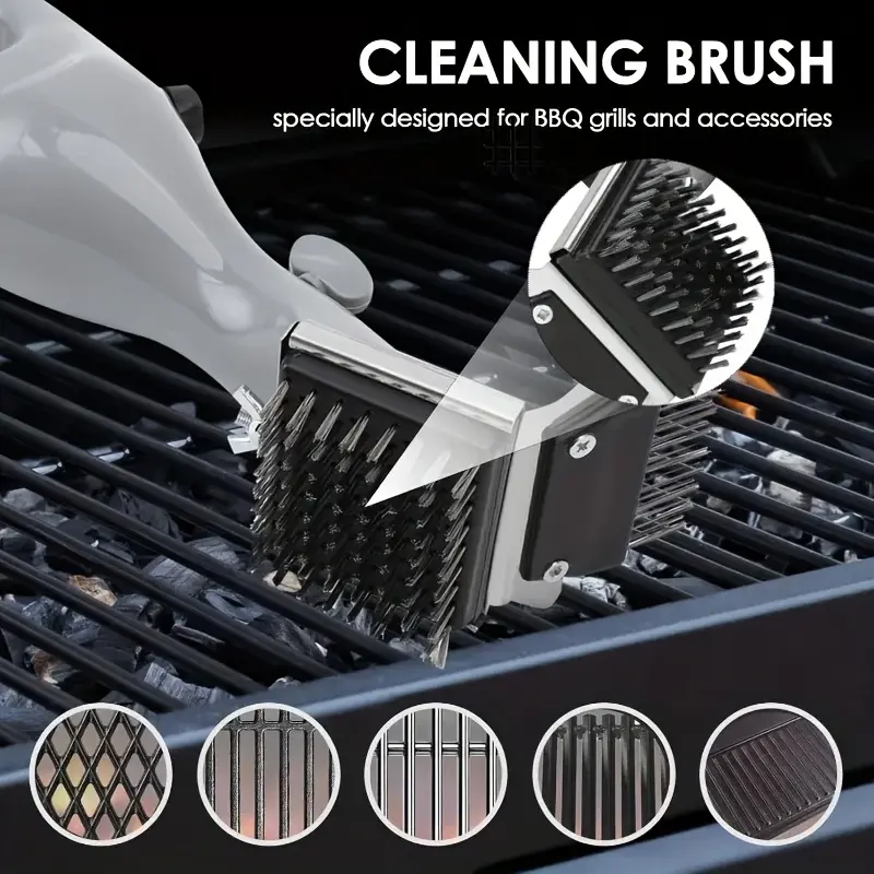 Ultimate Barbecue Grill Cleaning Kit with Gift Box - Steam Cleaner, Scraper & Brush for Charcoal/ Gas Grills, Outdoor Kitchen Tool, Ideal Christmas Gift for Grill Masters