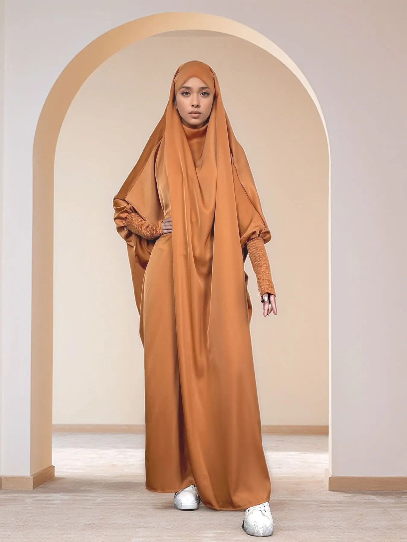 CL32 One-piece jilbab, long Muslim dress for women, suitable for daily worship and special occasions, feminine charm, solemn, comfortable and elegant,Fashionweek