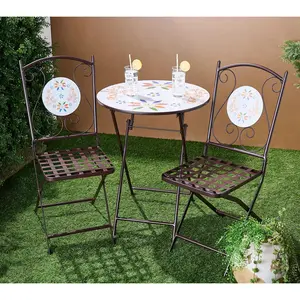 Temp-tations Outdoors 3-Piece Mosaic Bistro Table & Chairs Set