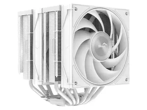 SAMA A60W Dual-Tower CPU Air Cooler Aluminum Top Cover 6 Copper Heat Pipes, Dual 120mm PWM Fans, for AMD AM4/AM5, Intel LGA 1700/1150/1151/1200/1851 Thermal Grease/White