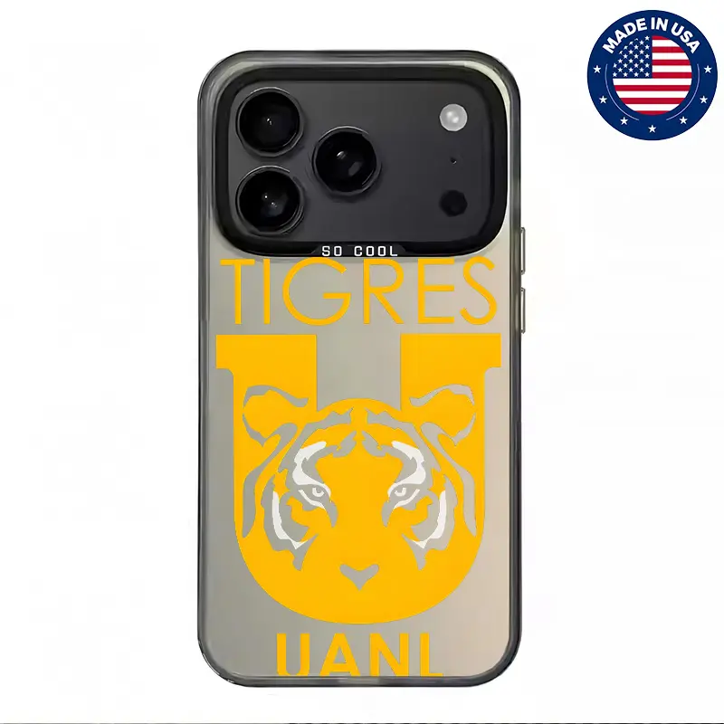 Custom Tigres UANL Liga MX Mexican Soccer Aesthetic Pattern Phone Case - Durable Silicone, Shockproof Hard TPU PET PC Black Cover with Raised Lips, Multi-Model for iPhone 11,7-8 Plus,12-17 Pro,ProMax,AIR & Samsung S22-S25 PLUS,ULTRA Mobile Accessories