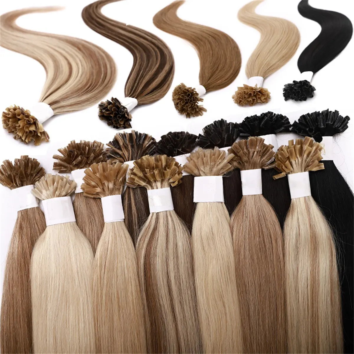 MY-LADY Women's U-Tip Individual Invisible Premium Straight Human Hair Extensions, 100% Remy Hair (50 Strands/Pack), Individual Extensions, Invisible Human Hair campingessentials, Straight Hair Extensions, Natural Looking Hair