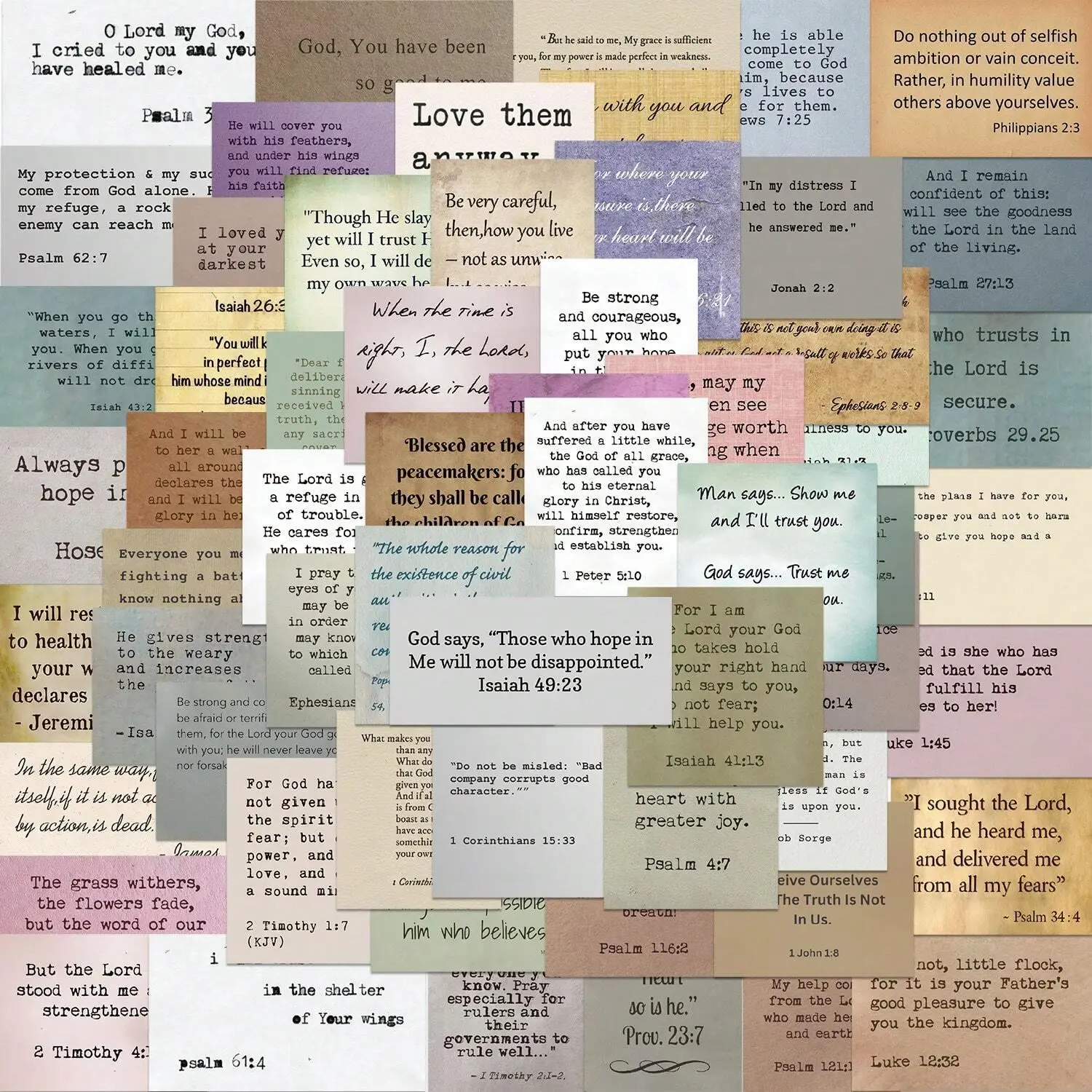 Bible Verse Pattern Sticker, 60pcs/set Retro Waterproof Stickers, Easy To Peel and Stick DIY Sticker for Scrapbook, Diaries, Graffiti, Gifts and Decor