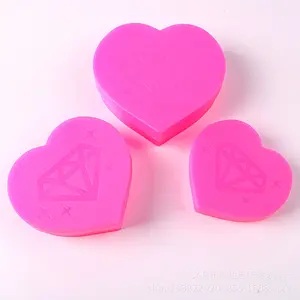 2PCS/Set Heart Shape Diamond Painting Trays Beads Sorting Organizer Diamond Painting Bead Sorting Trays Art Organizer for DIY Craft Rhinestone Plate Small Plastic Boxes Rose Cross Nail Dotting Tools Heart Shape(Purple,Pink)