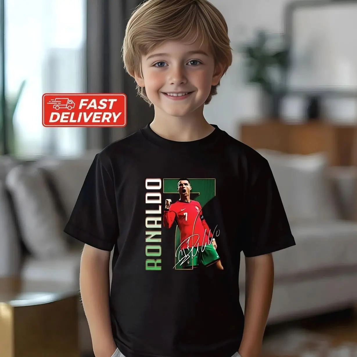 Cristiano Ronaldo Soccer Fan Kids Adult And Youth T-Shirt, Unisex, Comfortable, Shirt, Gift For Her Him, Soft, Relaxed Fit