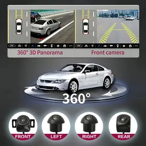 360° Panoramic Night Vision Camera Set - AHD720P And 1080P Reverse Camera for Android Car Stereos with Four-Way Viewing: Left, Right, Front, And Rear, Without Battery