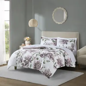 Madison Park Essentials Alice 7 Piece Floral Comforter Set with Bed Sheets