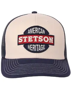 Stetson Men's Men'S American Heritage Patch Trucker Cap - 07-077-0102-0115 Wh
