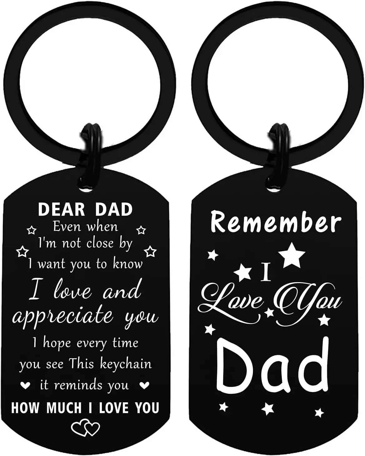 Fathes Day Dad Gifts from Daughter Son- Remember I Love You Dad Birthday Christmas Fathers Day Keychain