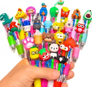 24Pcs Mini Multicolor Pens in One 4-in-1 Set Cute Ballpoint Pens for Party Favors Birthdays Classroom Student Prizes Back to School Gifts