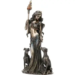 Hecate Greek Goddess of Magic and Her Hounds Statue