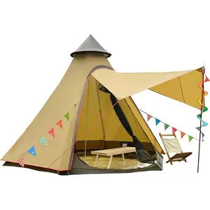 12'x10'x8'Dome Camping Tent 5-6 Person 4 Season Double Layers Waterproof Anti-UV Windproof Tents Family Outdoor Camping Tent