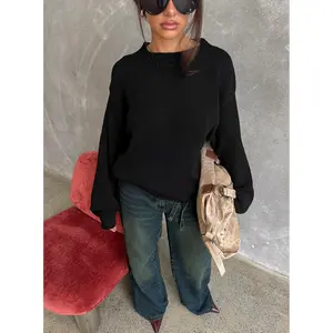 Harmony Balloon Sleeve Knit Sweater Black Harmony Balloon Sleeve Knit Sweater Black