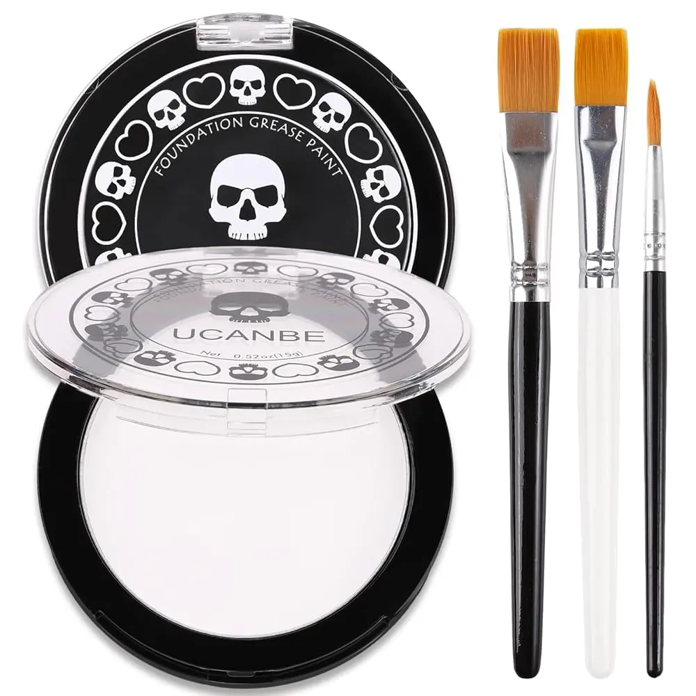 UCANBE Professional Smooth Face & Body Paint Kit - Non-Toxic Oil-Based Makeup with Orange, Ginger Yellow Shades for Halloween, Avatar - Suitable for Kids, Animals, Makeup Products, Beauty Products, Zombies, Clown Makeup