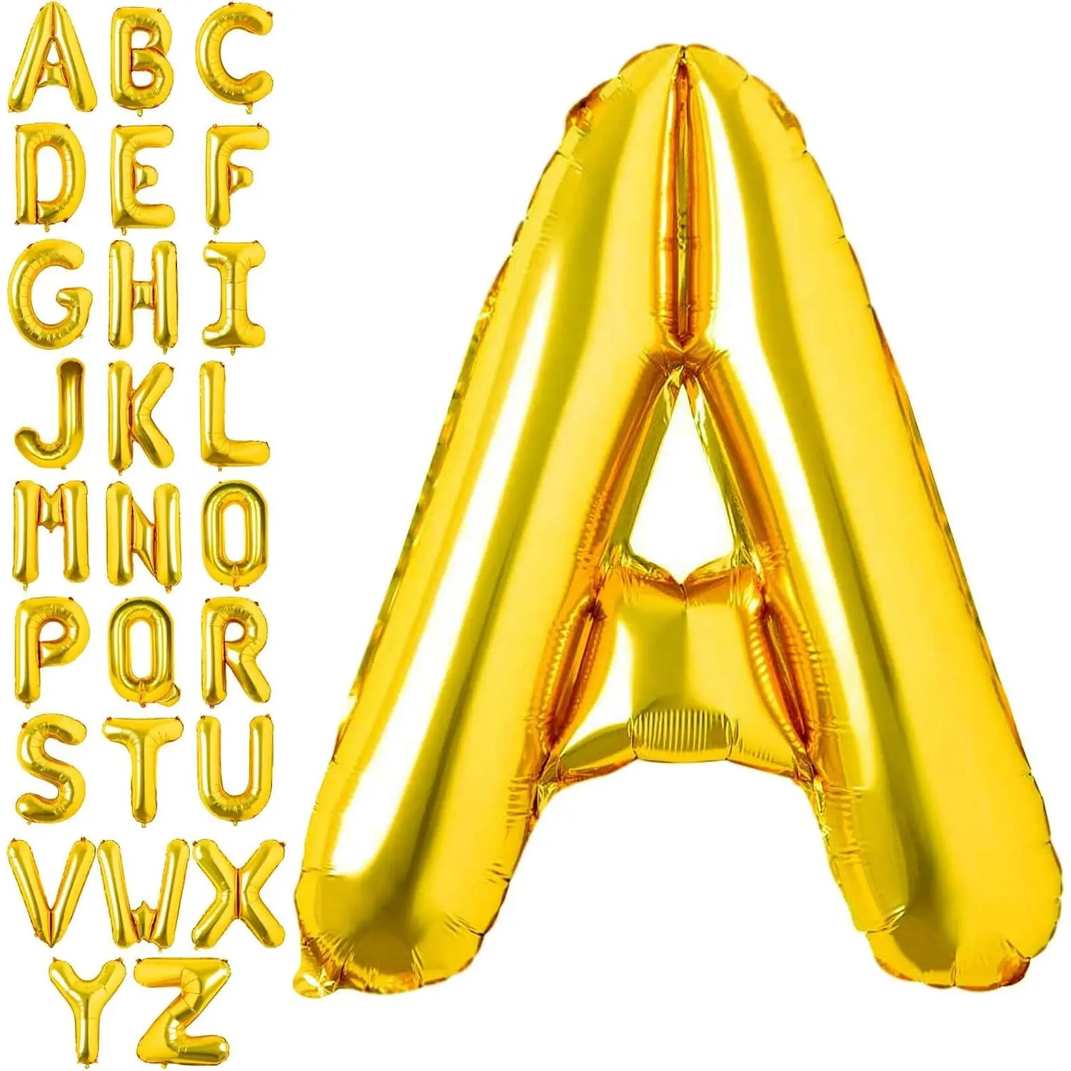 40-Inch Gold Letter B Aluminium Mylar Foil Helium Balloon - Jumbo Reusable Photo Prop & Decor, Can Be Deflated With a Straw, for Birthday Celebrations