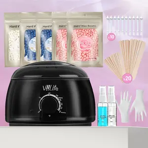 Wax Machine Kit for Hair Removal Waxing Heater and Beans Kit Depilatory Epilator Wax-melt Pot Paraffin Warmer Heating Machine clt  waxer wax  tip affordable  wax  kit ai  wax  hair  removal waxing  kit hair removal wax bean Body Care Smooth