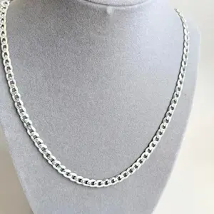 Silver 925 cuban link chain 22 inches