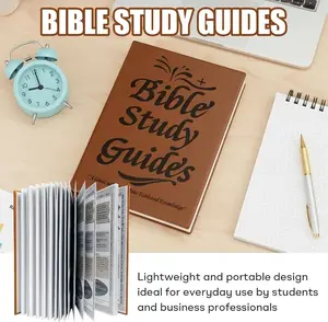 66-Page A5 Bible Study Guide & Daily Devotional Journal | Faux Leather Faith Notebook with Scripture Quotes, Reflection Prompts & Prayer Notes | Ideal for Women, Teens, Beginners & Small Groups | Spiritual Growth Journal Gift for Deepening Faith