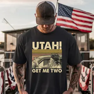 Utah Get Me Two Vintage T-shirt, Hoodie, Sweatshirt, Funny Retro Quote Shirt, Classic College Fan Apparel, Casual Unisex Top