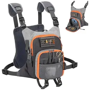 Fly Fishing Chest Pack, Outdoor Gear Storage Bag, Holds 2 Fly Boxes, Ideal for Anglers, Durable and Practical Design