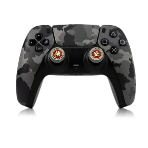 Camouflage Silicone Cover for PS5 Controller, Comes with Black Myth: Wukong Thumbstick Caps & 1 Sheet Controller Sticker，extends playtime，enhance gaming，ps5 gear，father's day gift