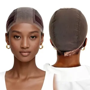U-Shaped Wig Cap 4x5 Inch Velvet Lace Wig Cap, Breathable Comfortable Hair Accessory, Non-Irritating Roll Curl Protection, Wig Grip Cap