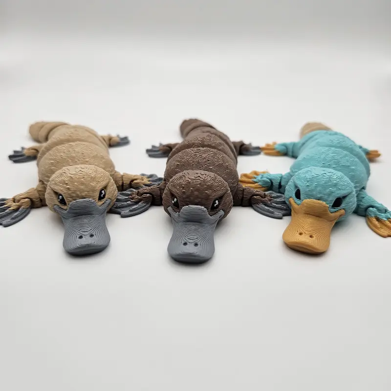 3D Printed Articulating Cutie Platypus Figurine Great Gift and Desk Figure